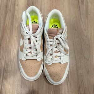 Nike Off-White and Tan Dunks